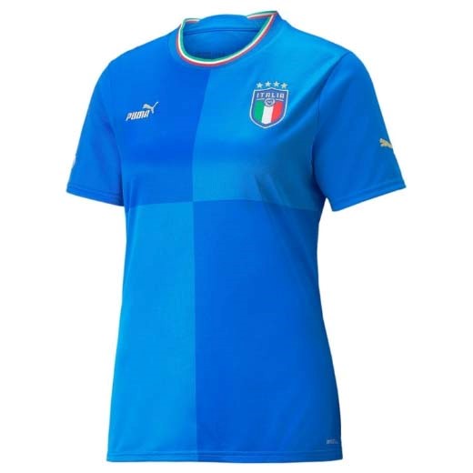 Camiseta Italia Primera Equipación Mujer 2022 Azul